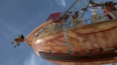 Pirate ship slow motion 01 Stock Footage 10893190