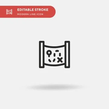 Pirate Simple vector icon. Illustration symbol design template for web mobile Stock Illustration