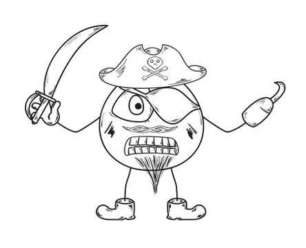 Pirate sketch Ilustración de archivo