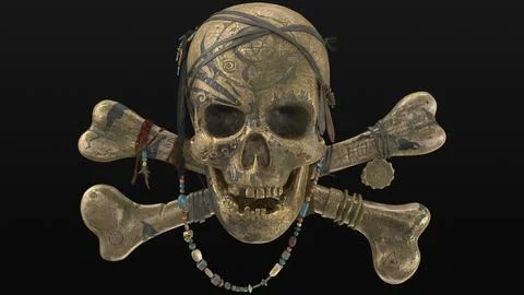 Pirate Skull 3D Model