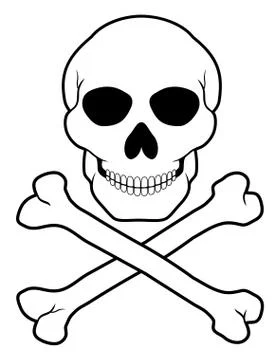 Pirate skull and crossbones vector illustration Stock Illustration
