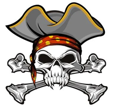 Pirate skull Stock Illustration