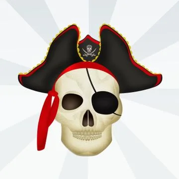 Pirate skull Stock Illustration