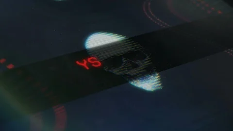Pirate skull image, your data has been encrypted alert message on screen Stock Footage 90053393