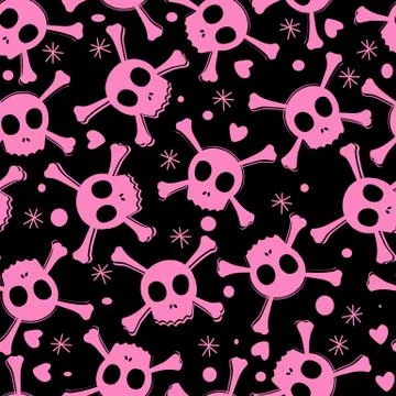 Pirate skull pattern Stock Illustration