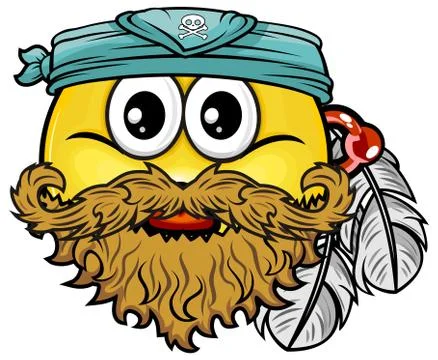 Pirate smiley  Stock Illustration