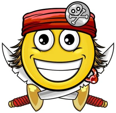 Pirate smiley  Stock Illustration