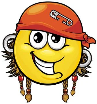 Pirate smiley  Stock Illustration