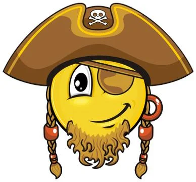 Pirate smiley  Stock Illustration