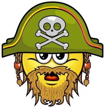 Pirate smiley  Stock Illustration