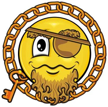 Pirate smiley  Stock Illustration