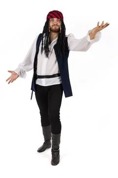 Pirate in a suit Stock Photos
