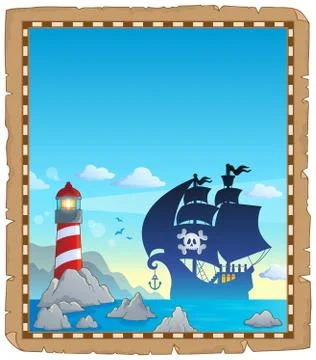 Pirate topic parchment Stock Illustration