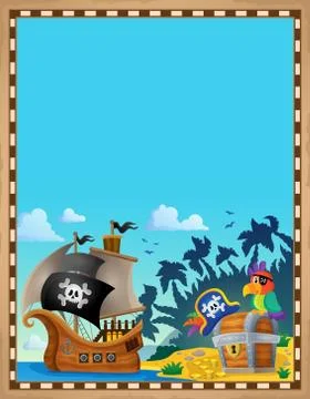 Pirate topic parchment Stock Illustration