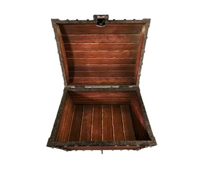 Pirate treasure chest. 3D render Stock Illustration