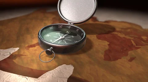 Pirate treasure map animation Stock Footage 48905665