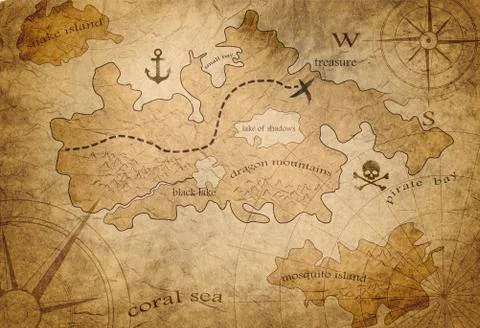 Pirate treasure map Stockillustratie