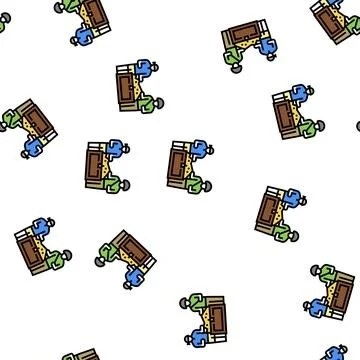 Pirate treasure vector seamless pattern Stock Illustration