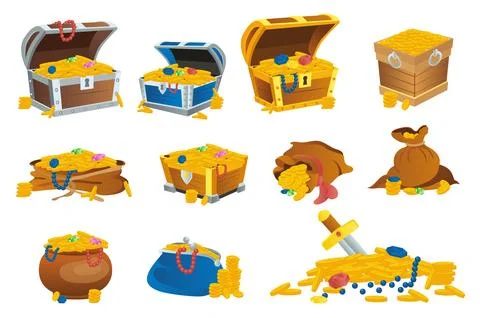 Pirate Treasures Illustrazione stock