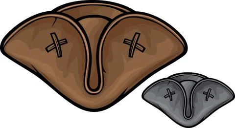 Pirate triangle hat Stock Illustration