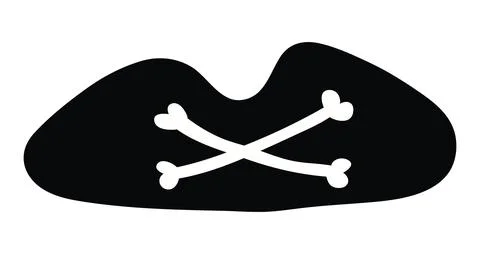 Pirate tricorne hat isolated Stock Illustration