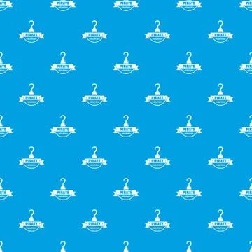 Pirate weapon pattern seamless blue Stock Illustration