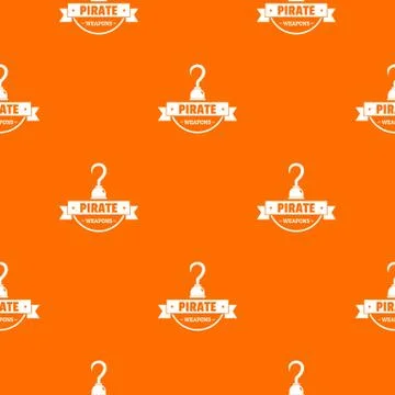Pirate weapon pattern vector orange Illustrazione stock