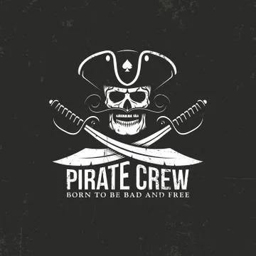 Pirates crew logo Illustrazione stock