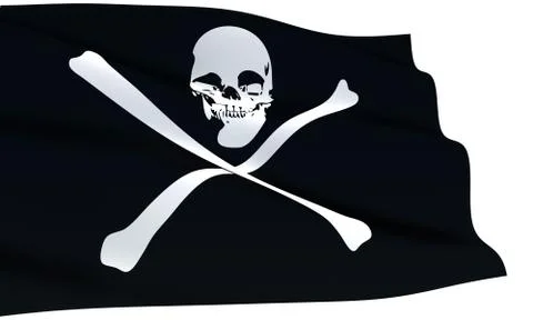 Pirates flag waving Stock Illustration