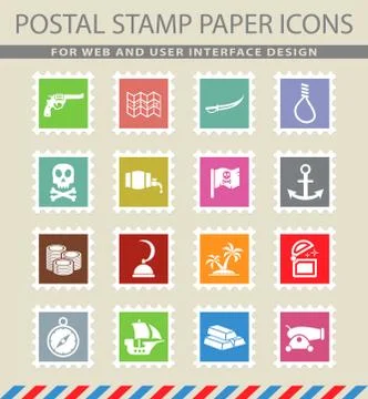 Pirates icon set Stock Illustration