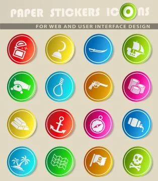 Pirates icon set Stock Illustration