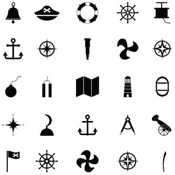 Pirates icon set Stock Illustration