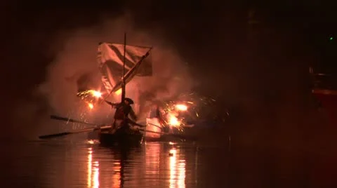 Pirates landing 05 Stock-Footage 12705440