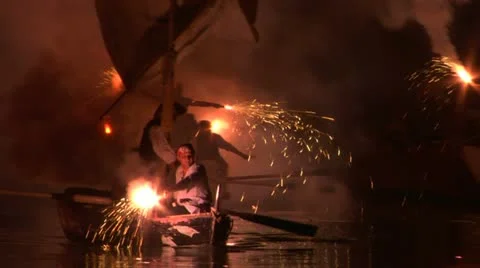 Pirates landing 06 e Stock Footage 12705947