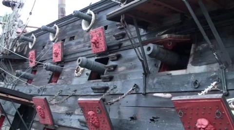 Pirate's Ship Cannon 스톡 동영상 646335