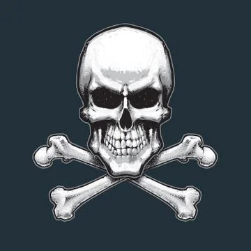 Pirates Skull and Bones Stock Illustration