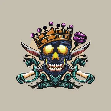 Pirates skull Stock Illustration