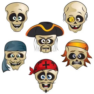 Pirates skulls Stock Illustration