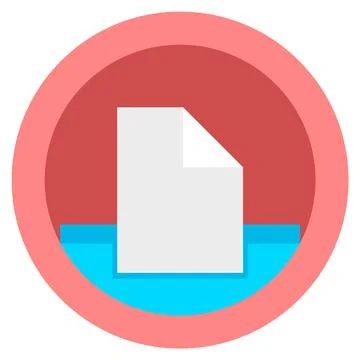 Pirint data circle icon. doodle icon drawing Stock Illustration