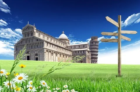Pisa Cathedral and Tower Stock Photos
