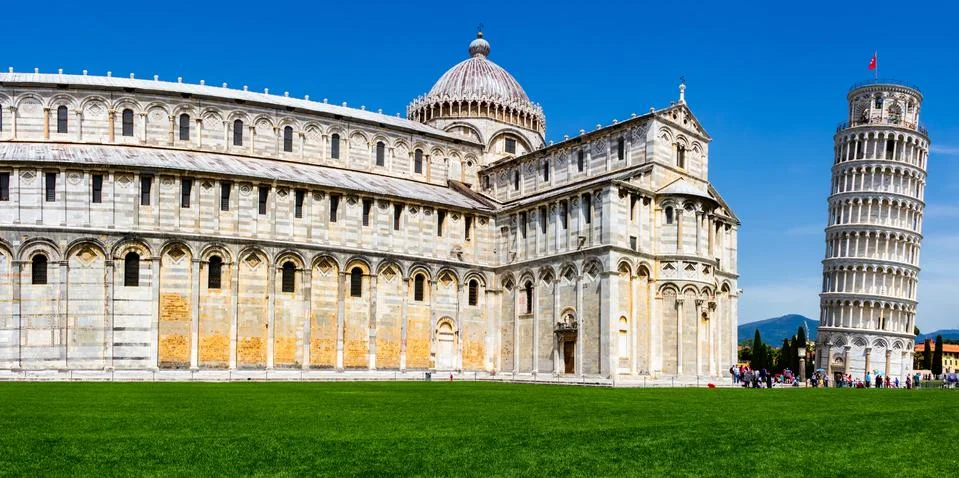 Pisa Cathedral at the square of miracles, Tuscany, Italy Stock Photos