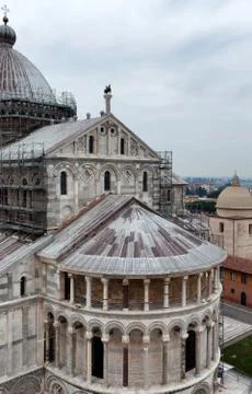 Pisa Dome From Above Stock Photos