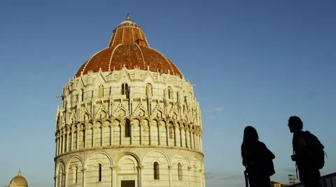 Pisa Italy Tourists At Baptistery of St. John 4K Stock Video Footage 動画素材 59172039
