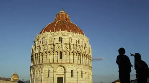 Pisa Italy Tourists At Baptistery of St. John 4K Stock Video Footage 库存影片 59197350