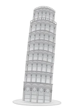 Pisa Leaning tower vector illustration Stock Illustration