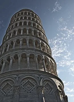 Pisa Tower with high dynamic range effect in Tuscany Italy Foto stock