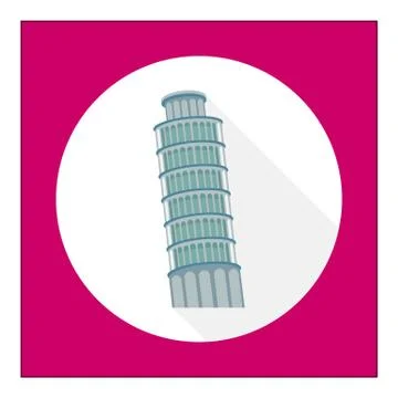 Pisa tower icon Stock Illustration