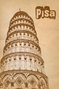 Pisa Tower Stock Illustration