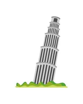 Pisa tower illustration Stock Illustration
