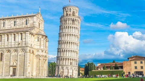 Pisa Tower Time lapse Stock Footage 120266780